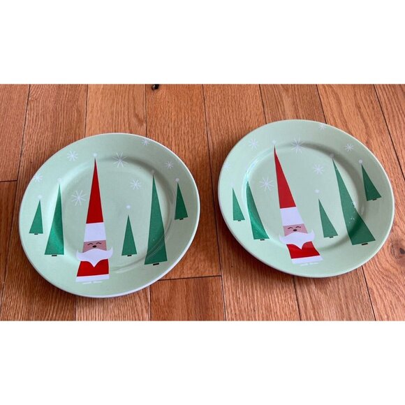 Rosanna Studio Salad Dessert Plates 8.25” Christmas Lot Of 2 - Picture 1 of 4